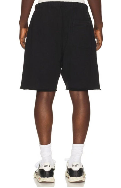 Saint Michael I Love Saint Print Shorts Oversized Cotton Terry Drawstring Raw Hem Streetwear Casual | Saint Love