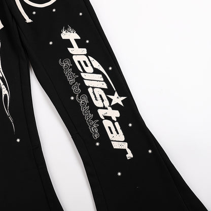 Hellstar Records Yoga Flared Sweatpants 'Black'