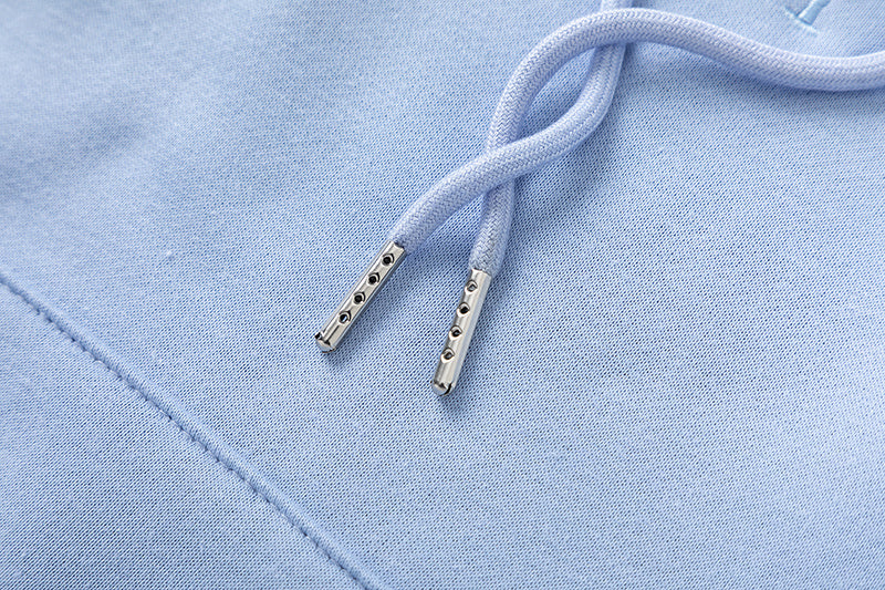 Light blue Trapstar graphic hoodie and matching joggers tracksuit set with drawstrings and zip hems - view 18