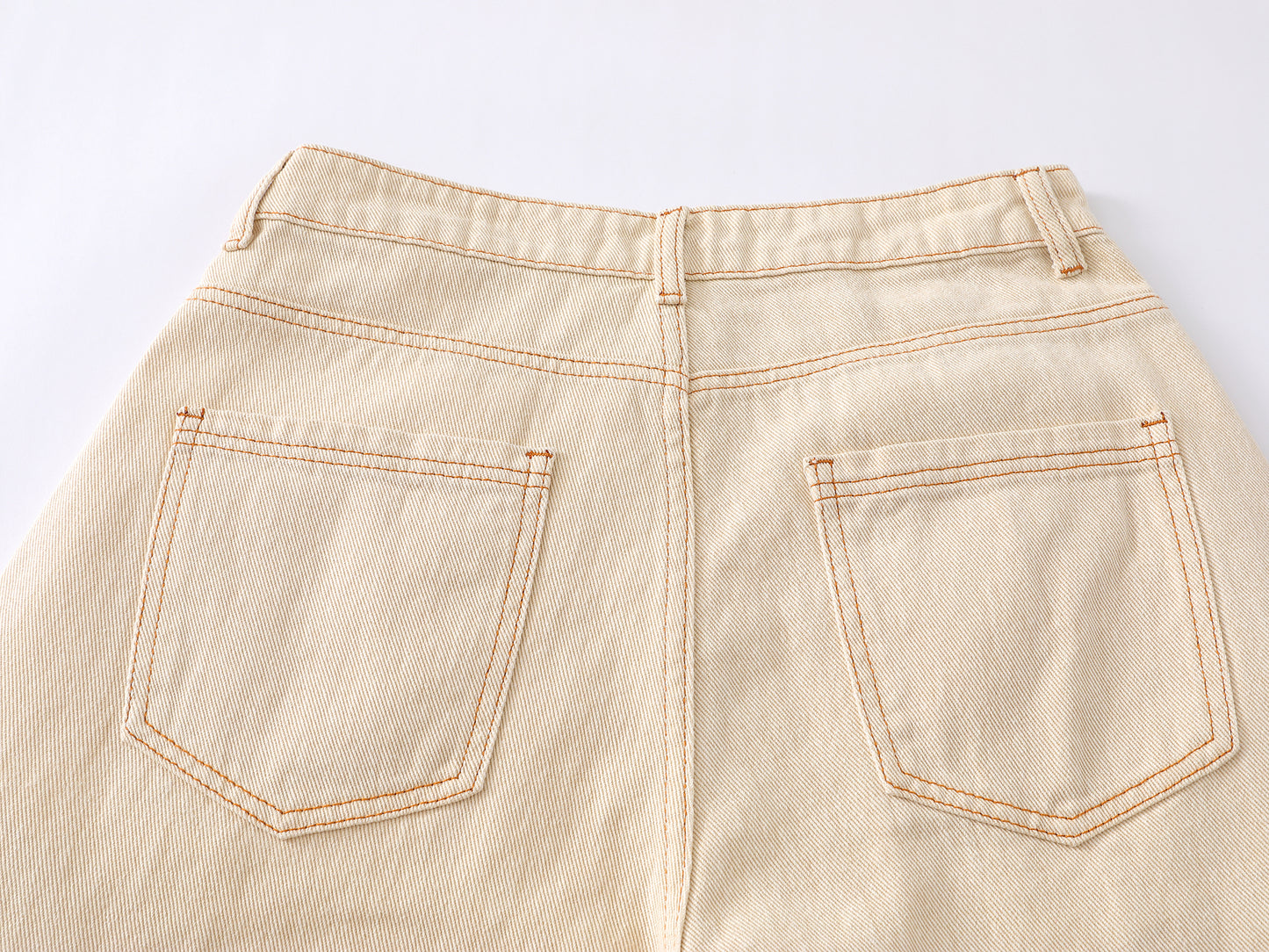 Colorful Button Embellished Wide Leg Denim Shorts Arc Seam Detail High Waist Casual Streetwear Baggy Jean Shorts | Button Row