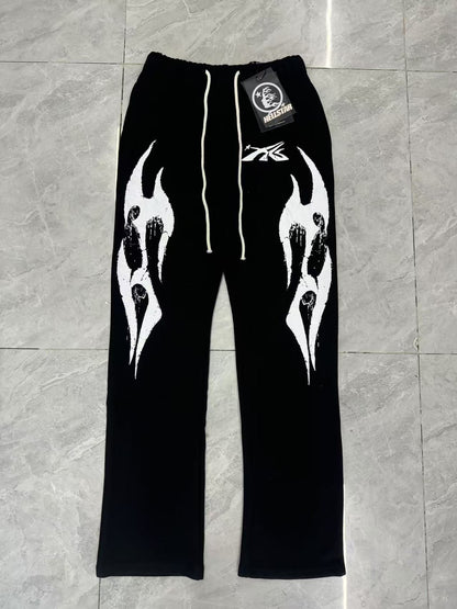 Hellstar Skate Crosshair Flared Sweatpants 'Black'