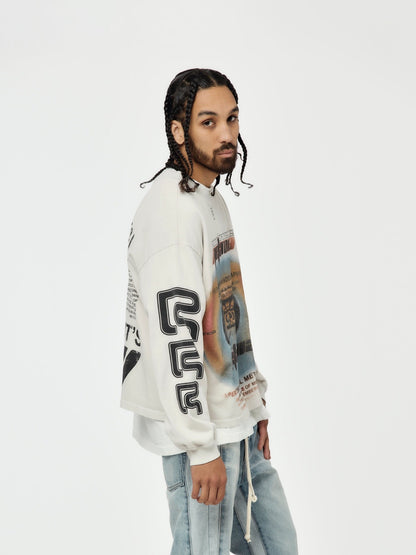 Divinity Paper Garden Long-Sleeve Tee - Faded Black