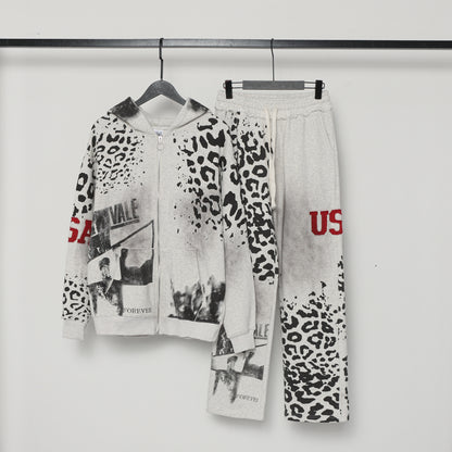 Cheetah Zip Up Hoodie