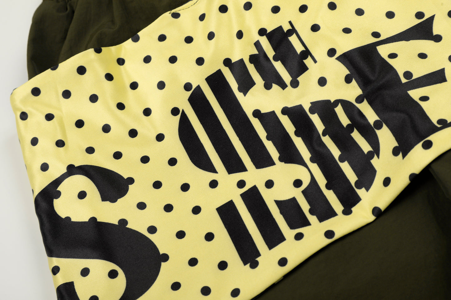 Polka Dot Letter Print Scarf Waistband Wide Leg Parachute Pants High Waist Streetwear Casual Pants