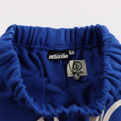 Hellstar Rhinestone Logo Flared Sweatpants 'Blue'