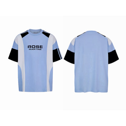 Martine Rose Oversized Panelled T-Shirt / Blue