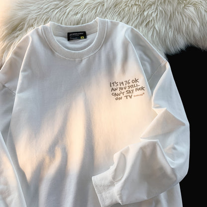 Senseless 1976 Punk Slogan Graphic Oversized Tee Grunge Rabbit Print Streetwear Short Sleeve T-Shirt