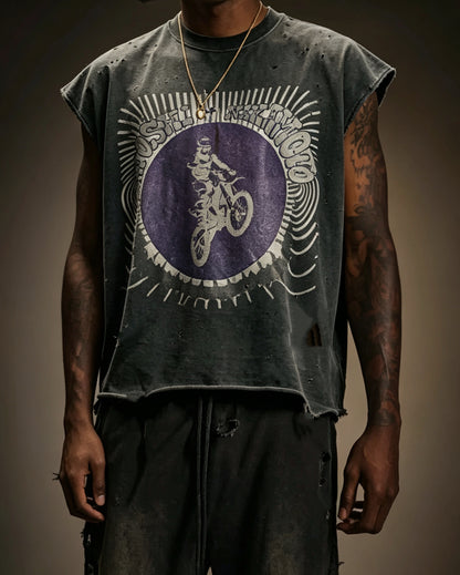 Globe Of Death Tee - Washed Black