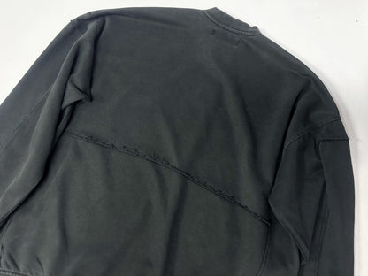 Shrunken Zip Up Crewneck Sweatshirt
