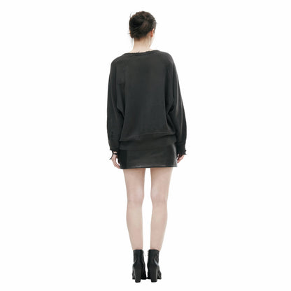 Charcoal Cotton ERD Logo Raglan Crewneck
