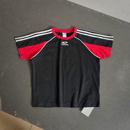 Protocol Index Color Block Raglan Tee Stripe Sleeve Spliced Athletic Retro 90s Sportswear Streetwear T-Shirt | Race Block