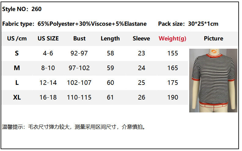 Womens Tops Casual Summer Crewneck Short Sleeve Striped Color Block Knit High Low Trendy Pullover Sweaters - Seldom Seen Styles