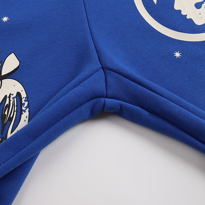 Hellstar Rhinestone Logo Flared Sweatpants 'Blue'