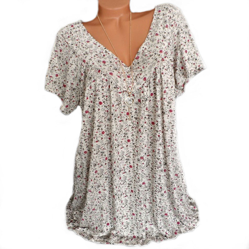 Blumen-Tanktops für Damen in Übergröße, V-Ausschnitt, Trägertops, Sommermode, ärmellos, lockere Hemden, Tunika-Top, Blusen 