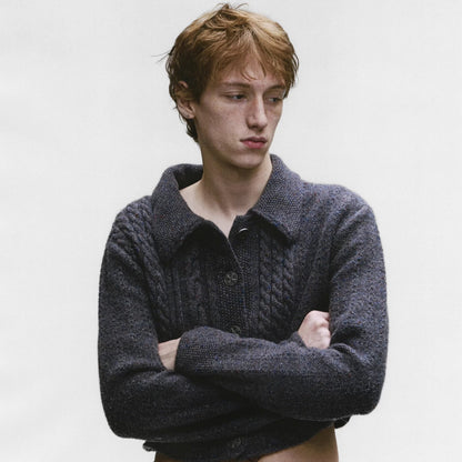 Collared Cropped Cardigan