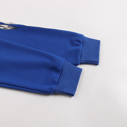 Hellstar Rhinestone Flare Logo Hoodie 'Blue'