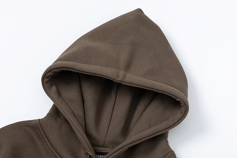 Brown Trapstar graphic pullover hoodie and joggers tracksuit set with drawstrings and elastic waist - view 20