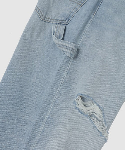 Distressed Logo-Patch Jeans