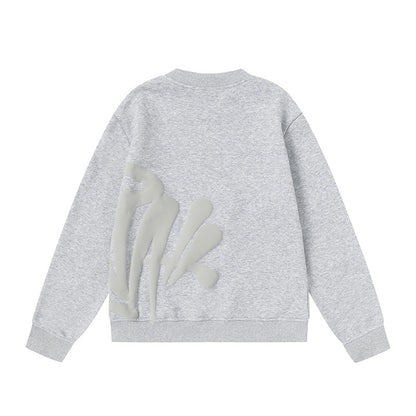 Graphic Print Sweatshirt Two-Piece Set Casual Loose Pullover Top Jogger Pants Matching Outfit Streetwear Co-ord Set | Ink Set