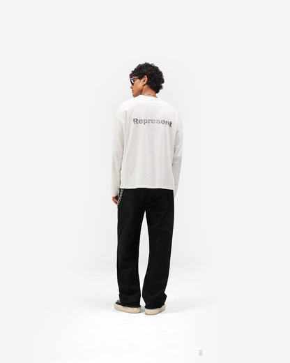 Lowercase Logo Long Sleeve T-Shirt - Flat White