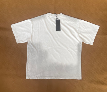 Satoshi Nakamoto SN Circle Logo Can You Feel It Tee Off-White 280g Washed Distressed Torn Collar Raw Edge Streetwear | SN Feel It Tee