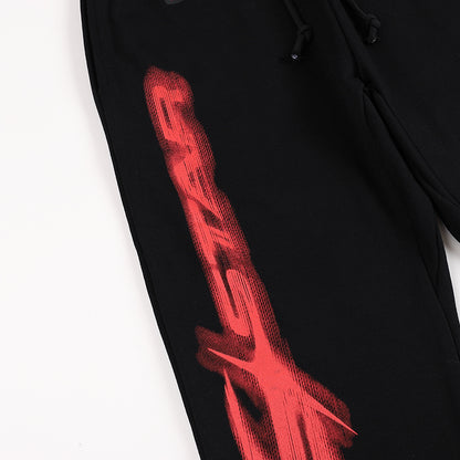 Hellstar Sport Logo Sweatpants 'Black/Red'