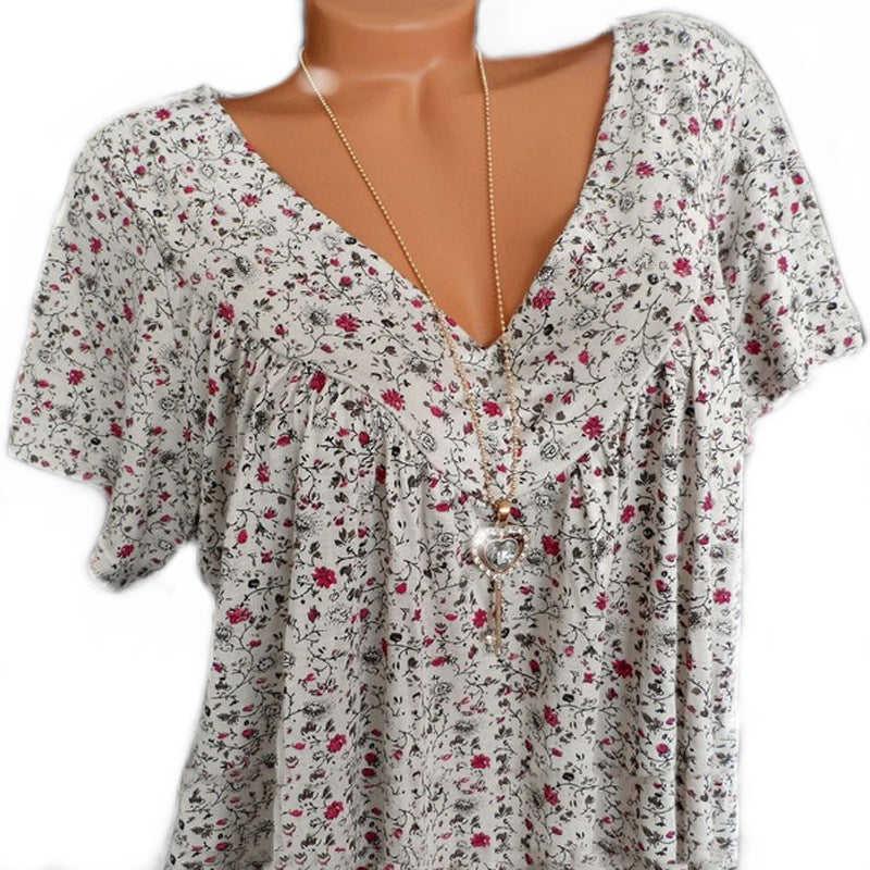 Blumen-Tanktops für Damen in Übergröße, V-Ausschnitt, Trägertops, Sommermode, ärmellos, lockere Hemden, Tunika-Top, Blusen 