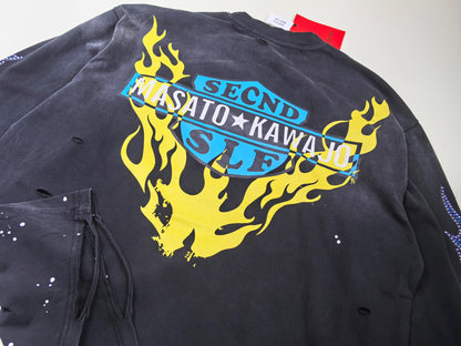 Secnd Slf x Masato Kawajo Firestorm Vintage Longsleeve Tee