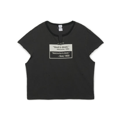 Protocol Index "God Is Dead" Nietzsche Philosophy Tee - Ivory