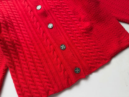 Cable-Knit Cropped Cardigan