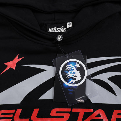 Hellstar Sport Gel Logo Hoodie 'Black/Red'