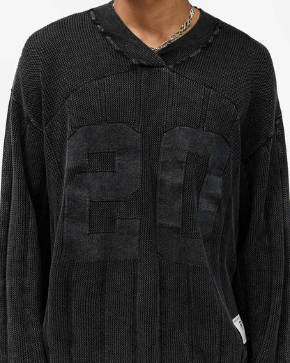 Knitted Varsity Jersey - Vintage Grey