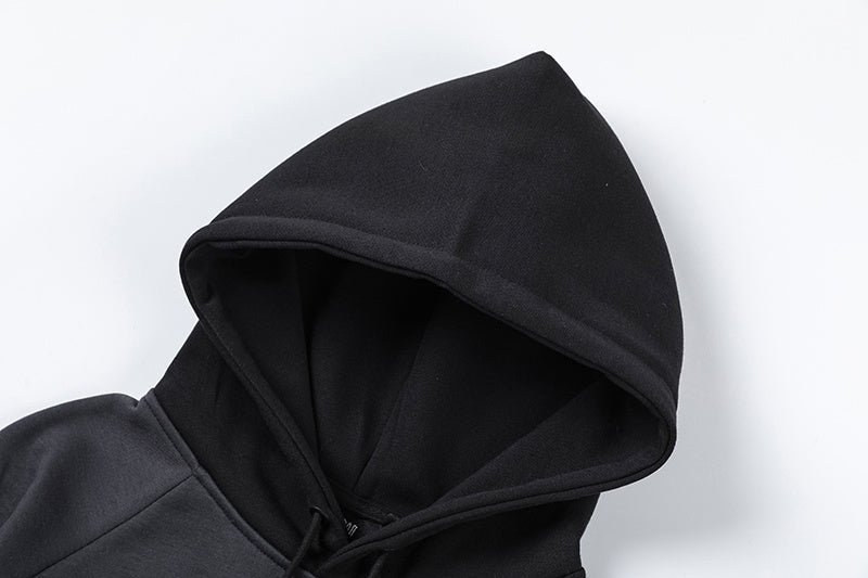Black and charcoal graphic hoodie and joggers tracksuit set with panther print - view 23