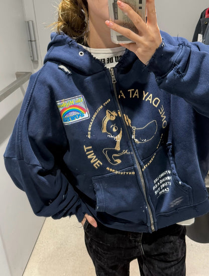 Treatment Center Zip Hoodie - Navy