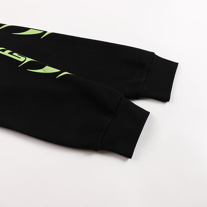Hellstar Sports Lime Green Runner Graphic Hoodie 'Black'