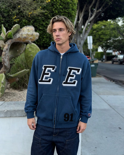 Eric Emanuel EE Felt Zip-Up Hoodie
