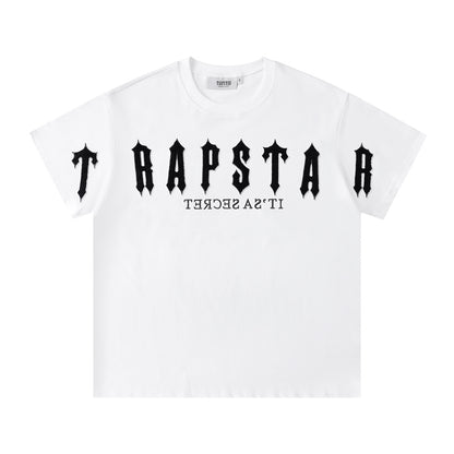Trapstar Unisex T-Shirt and Shorts Set, Gothic Logo Streetwear Outfit
