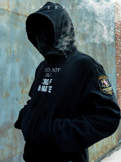 Protocol Index Fake Two-Piece Hoodie Washed 480g Deconstructed Raw Hem Drawstring Waist Streetwear Heavy Fleece | Phantom Layer