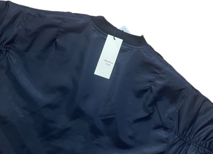 Martine Rose Navy Bomber Jacket Oversized Nylon Padded Zip Up Streetwear Coat Unisex Retro Americana | Rose Pilot