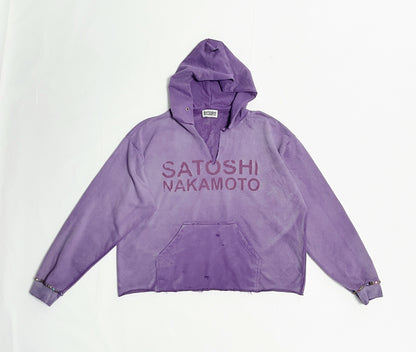 Distressed V-Cut Hoodie - Green