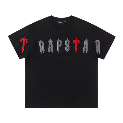 Gothic Letter Print Tee Shorts Set Oversized Short Sleeve Crew Neck Drawstring Streetwear Casual Summer Outfit | Trap Set
