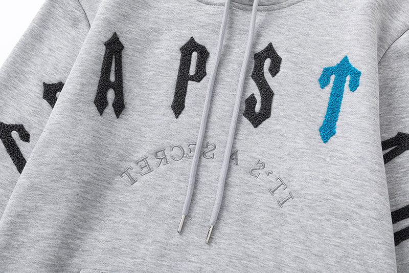 Trapstar black hoodie and joggers tracksuit set with red graphic lettering - view 30