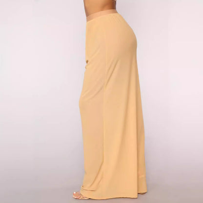 Damen-Überzugshose, transparente Bikinihose, Badeanzug-Überzug, Strandhose mit weitem Bein