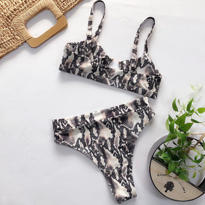 Snake print bikini