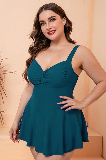 Floral Print Swim Dress With Shorts