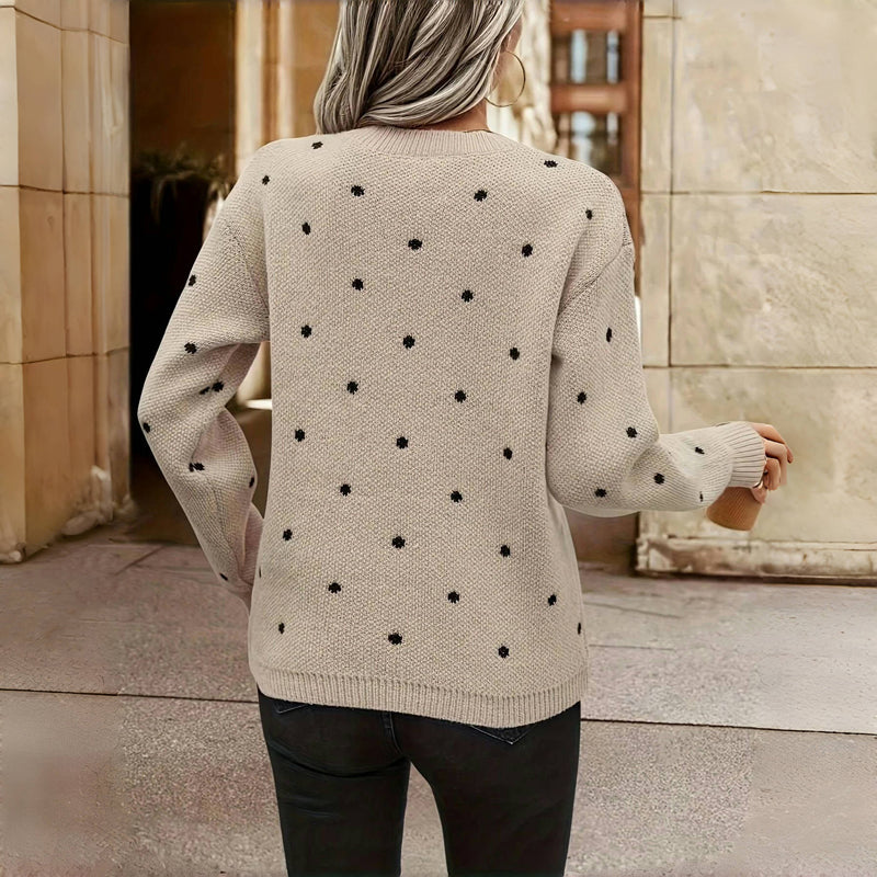 STELLA - POLKA DOT KNITTED SWEATER - Seldom Seen Styles