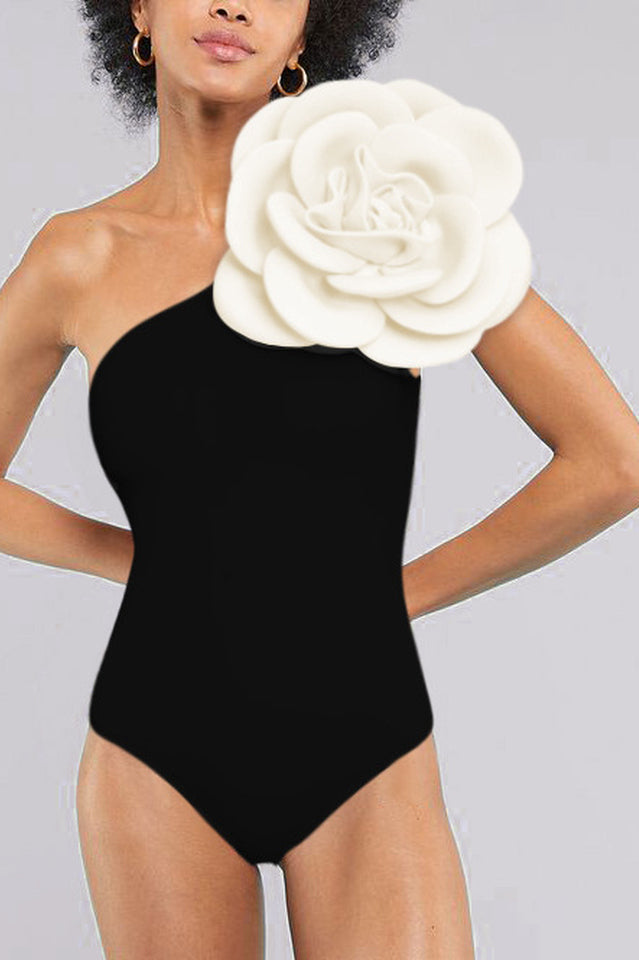 Exaggerated 3D Flower One Piece Swimsuit - Seldom Seen Styles