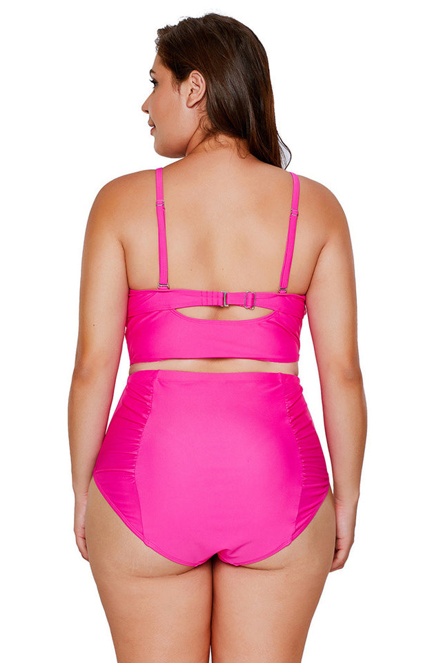 (M-3XL) Cross-Chest Tankini Set - Seldom Seen Styles