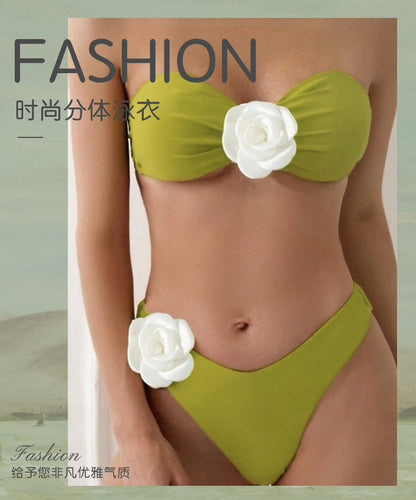 flower two piece swimsuit