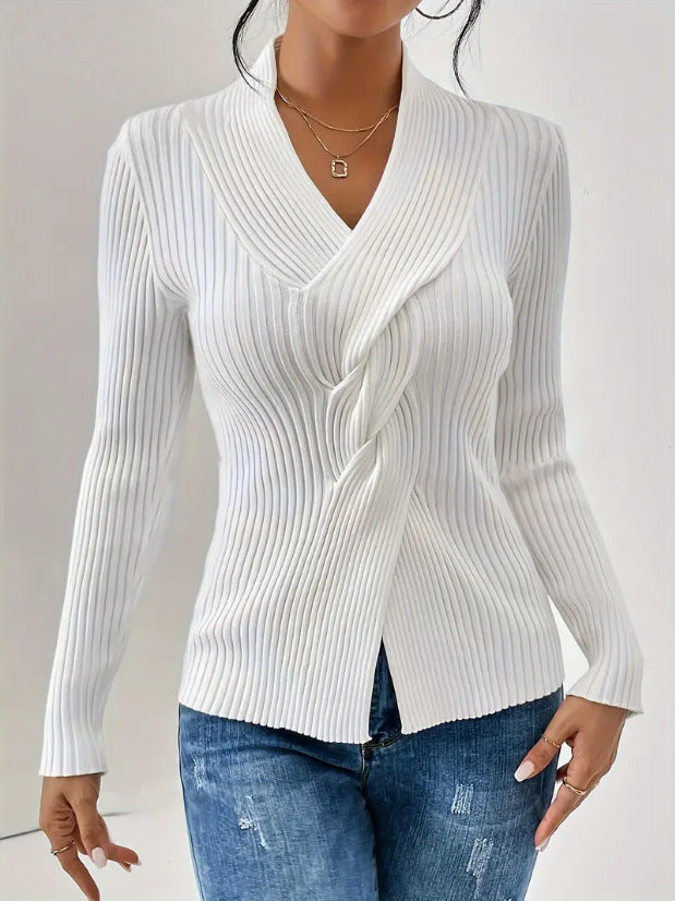 Long Sleeve Solid Color Slim Fit Sweater Women's Clothing Knitwear Fashion